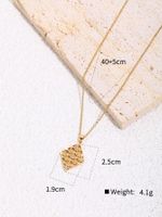 Cute Simple Style Moon Cat Rhombus Copper Plating Inlay Zircon 18k Gold Plated Pendant Necklace main image 2
