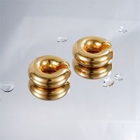1 Pair Simple Style Classic Style C Shape Plating 304 Stainless Steel Gold Plated Ear Cuffs main image 3