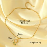 Wholesale Sweet Simple Style Sunflower Stainless Steel Copper Plating Inlay 18K Gold Plated Zircon Pendant Necklace main image 2