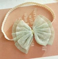 Princess Solid Color Bow Knot Lace Net Yarn Hair Band sku image 3