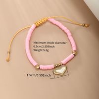 Wholesale Jewelry XUPING Sweet Heart Shape 304 Stainless Steel Rope 18K Gold Plated Beaded Knitting Plating Bracelets sku image 2