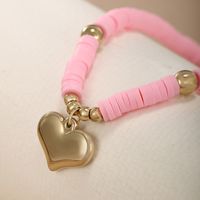 Wholesale Jewelry XUPING Sweet Heart Shape 304 Stainless Steel Rope 18K Gold Plated Beaded Knitting Plating Bracelets main image 8
