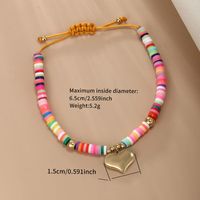 Wholesale Jewelry XUPING Sweet Heart Shape 304 Stainless Steel Rope 18K Gold Plated Beaded Knitting Plating Bracelets sku image 4