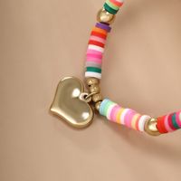 Wholesale Jewelry XUPING Sweet Heart Shape 304 Stainless Steel Rope 18K Gold Plated Beaded Knitting Plating Bracelets main image 10
