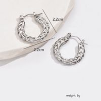 1 Pair Simple Style Geometric 201 Stainless Steel Earrings sku image 5