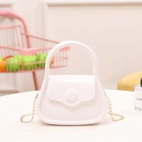 Women's Pvc Solid Color Cute Shell Flip Cover Jelly Bag sku image 2