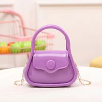 Women's Pvc Solid Color Cute Shell Flip Cover Jelly Bag sku image 4