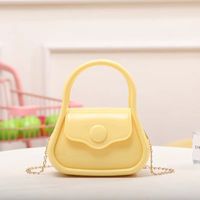 Women's Pvc Solid Color Cute Shell Flip Cover Jelly Bag sku image 6