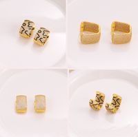 1 Pair Classic Style Leopard Plating Inlay Artificial Gemstones Copper Zircon 18k Gold Plated Hoop Earrings main image 1