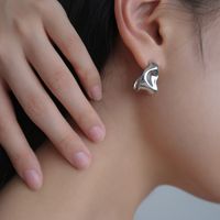 1 Pair Ig Style Simple Style Geometric Plating Sterling Silver Gold Plated Silver Plated Ear Studs main image 8