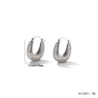 1 Paire Style Ig Style Simple Géométrique Placage Argent Sterling Plaqué Or Plaqué Argent Boucles D'oreilles sku image 6