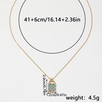 Ig Style Simple Style Lock Copper Plating Inlay Zircon Pendant Necklace main image 2