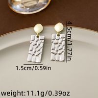 1 Pair Simple Style Rectangle Alloy Drop Earrings main image 5