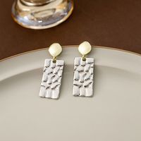1 Pair Simple Style Rectangle Alloy Drop Earrings main image 4