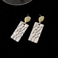 1 Pair Simple Style Rectangle Alloy Drop Earrings main image 3