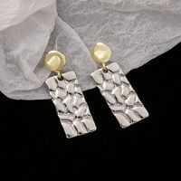 1 Pair Simple Style Rectangle Alloy Drop Earrings main image 1