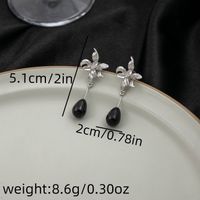 1 Pair Ig Style Retro Flower Alloy Drop Earrings main image 2