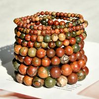 Casual Simple Style Round Natural Stone Beaded Handmade Bracelets main image 1