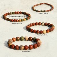 Casual Simple Style Round Natural Stone Beaded Handmade Bracelets main image 2