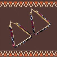 1 Paar Übertrieben Ethnischer Stil Dreieck Geometrisch Überzug Legierung Ohrringe main image 1