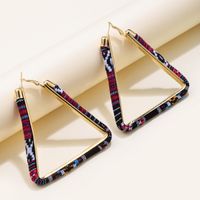 1 Pair Exaggerated Ethnic Style Triangle Geometric Plating Alloy Earrings main image 3