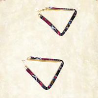 1 Pair Exaggerated Ethnic Style Triangle Geometric Plating Alloy Earrings main image 4