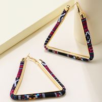 1 Paar Übertrieben Ethnischer Stil Dreieck Geometrisch Überzug Legierung Ohrringe main image 5