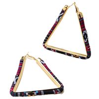 1 Pair Exaggerated Ethnic Style Triangle Geometric Plating Alloy Earrings main image 6