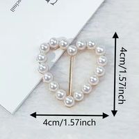 Women's Elegant Simple Style Heart Shape Alloy Resin Hollow Out Scarf Ring main image 3