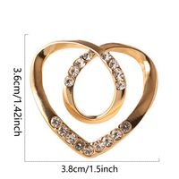 Women's Elegant Simple Style Heart Shape Alloy Resin Hollow Out Scarf Ring main image 4