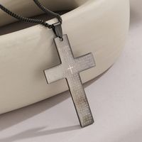 Hip-hop Cross Stainless Steel Pendant Necklace main image 5