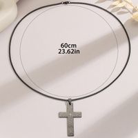 Hip-hop Cross Stainless Steel Pendant Necklace main image 2
