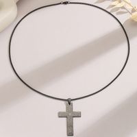 Hip-hop Cross Stainless Steel Pendant Necklace main image 4