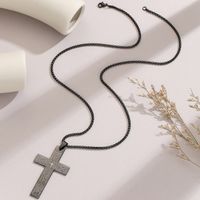 Hip-hop Cross Stainless Steel Pendant Necklace main image 1