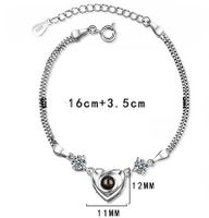 Ig Style Simple Style Heart Shape Copper Zircon Bracelets In Bulk main image 2