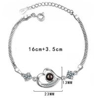 Style Simple Forme De Cœur Le Cuivre Zircon Bracelets En Masse main image 2