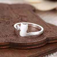 Lady Animal Copper White Gold Plated Open Rings In Bulk sku image 2