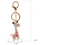 Style Simple Girafe Alliage Incruster Strass Femmes Porte-clés main image 2