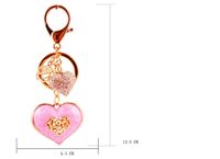 Simple Style Heart Shape Alloy Inlay Rhinestones Women's Keychain main image 2