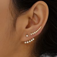 Wholesale Jewelry Simple Style Geometric Alloy Ear Studs sku image 1