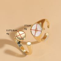 Elegant Luxurious Classic Style Round Star Copper Plating Inlay Shell Zircon 14k Gold Plated Open Ring main image 3