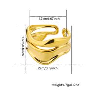 Simple Style Irregular Stainless Steel Enamel Hollow Out Open Rings sku image 4