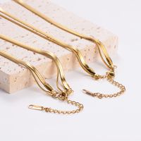 304 Stainless Steel 18K Gold Plated Casual Geometric Zircon Double Layer Necklaces main image 6