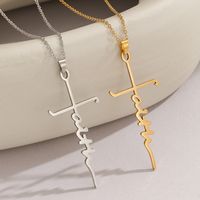 Hip-hop Cross Letter Stainless Steel Sweater Chain main image 1