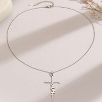 Simple Style Cross Letter Stainless Steel Pendant Necklace main image 1