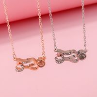 Romantic Simple Style Letter Number Heart Shape Zinc Alloy Plating Inlay Rhinestones Women's Pendant Necklace main image 7