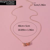Romantic Simple Style Letter Number Heart Shape Zinc Alloy Plating Inlay Rhinestones Women's Pendant Necklace main image 2