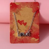 Romantic Simple Style Letter Number Heart Shape Zinc Alloy Plating Inlay Rhinestones Women's Pendant Necklace sku image 6