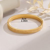 Simple Style Letter Stainless Steel 18k Gold Plated Bangle main image 2