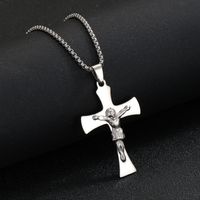 Hip-hop Cross Stainless Steel Pendant Necklace main image 5